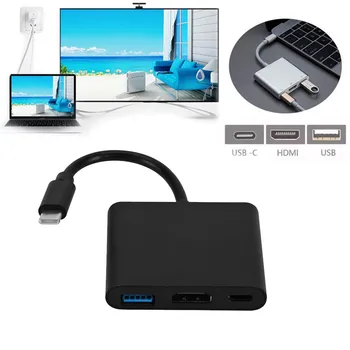 3 in 1 adapter Type C USB 3.1 to USB-C 4K HDMI HDTV USB-C Adapter Converter for Android-NEW ABS shell Black high quality
3 in 1 adapter Type C USB 3.1 to USB-C 4K HDMI HDTV USB-C Adapter Converter for Android-NEW ABS shell Black high quality