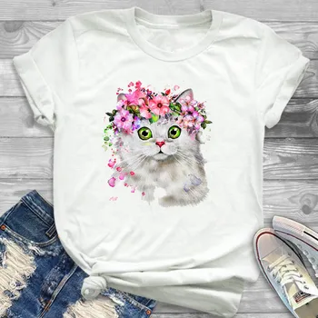 Women' Shirt Harajuku T Shirt Animal Cute Pattern T-shirt Short-sleeved O-neck Clothes for Women Summer Women's Tunic Gothic
Women' Shirt Harajuku T Shirt Animal Cute Pattern T-shirt Short-sleeved O-neck Clothes for Women Summer Women's Tunic Gothic