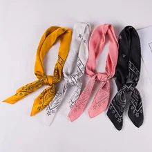 Bandana Silk Scarf Women Luxury Printed Square Satin Hair Head Scarfs Kerchief Bags Scarves and Shawls Foulard Femme Echarpe 
Bandana Silk Scarf Women Luxury Printed Square Satin Hair Head Scarfs Kerchief Bags Scarves and Shawls Foulard Femme Echarpe