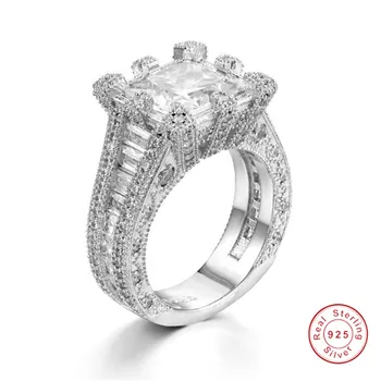 Luxury Square Cluster Engagement 4ct SONA Diamond Architecture Rings for Women Simulated Platinum Bridal Fashion fine Jewelry
Luxury Square Cluster Engagement 4ct SONA Diamond Architecture Rings for Women Simulated Platinum Bridal Fashion fine Jewelry