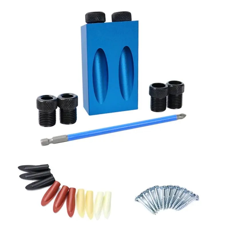 Woodworking Pocket Hole Jig Kit Angle Drill Guide Set Hole Puncher Locator Tools 6XDD
Woodworking Pocket Hole Jig Kit Angle Drill Guide Set Hole Puncher Locator Tools 6XDD