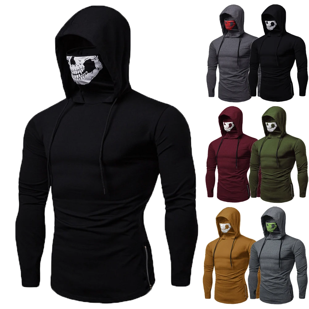 skull face hoodie