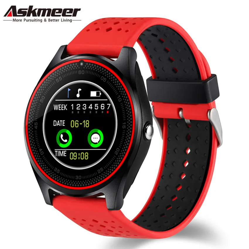 Askmeer V9 Bluetooth Smart Watch Camera Fitness Bracelet Sleep Monitor SIM TF Card Smartwatch PK DZ09 GT08 for Men Women Kids
Askmeer V9 Bluetooth Smart Watch Camera Fitness Bracelet Sleep Monitor SIM TF Card Smartwatch PK DZ09 GT08 for Men Women Kids