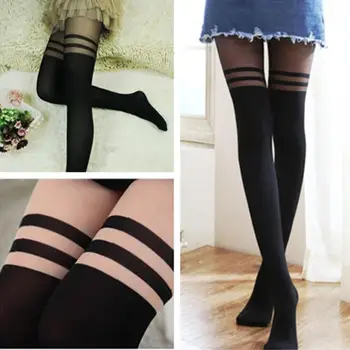 Fashion Sexy Women student Gothic Tights Girls Ladies Pantyhose Striped Pattern Stockings Black Stockings
Fashion Sexy Women student Gothic Tights Girls Ladies Pantyhose Striped Pattern Stockings Black Stockings
