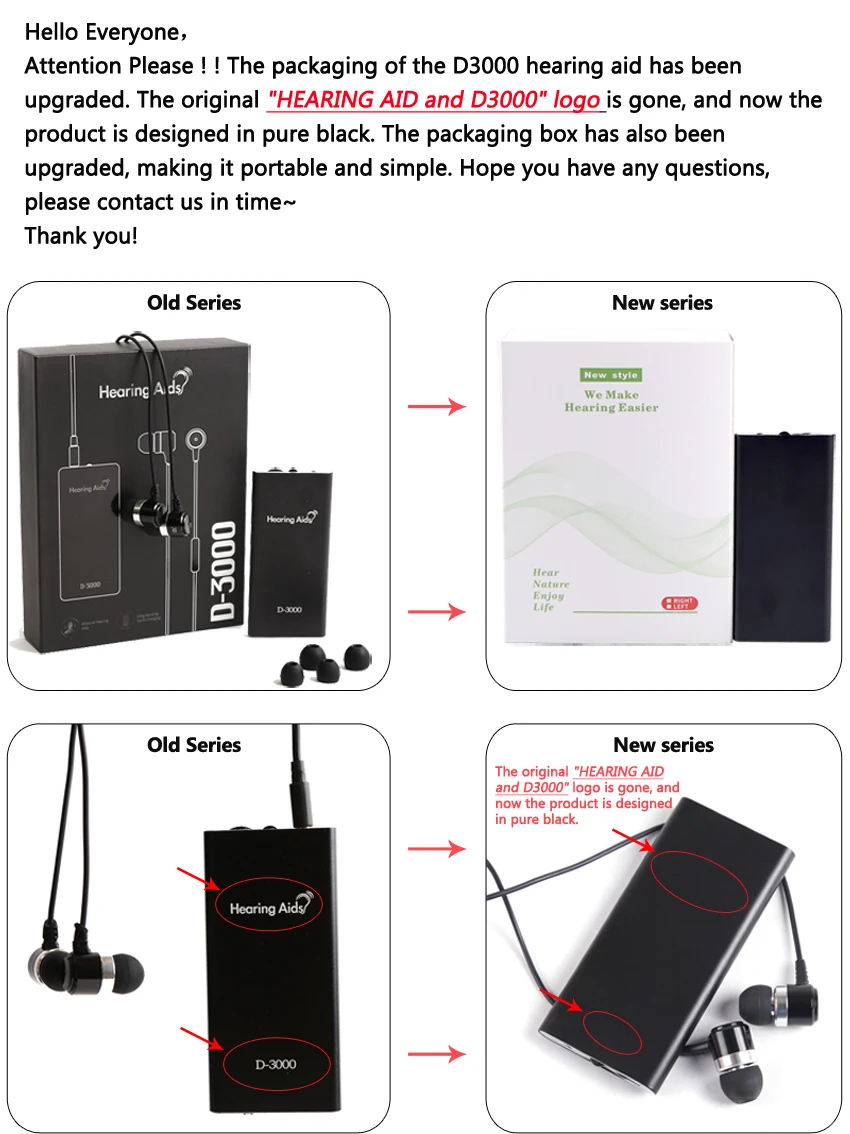 Generic Pocket Hearing Aid Aids For The Elderly 2 Earplugs Digital