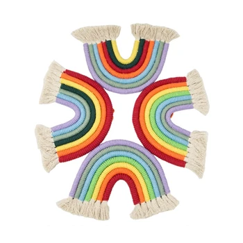 Nordic Home Weaving Seven-color Cotton Thread Tapestry Rainbow Hand Woven Hanging Tassels Decorative Wall Carpets Photo Props
Nordic Home Weaving Seven-color Cotton Thread Tapestry Rainbow Hand Woven Hanging Tassels Decorative Wall Carpets Photo Props