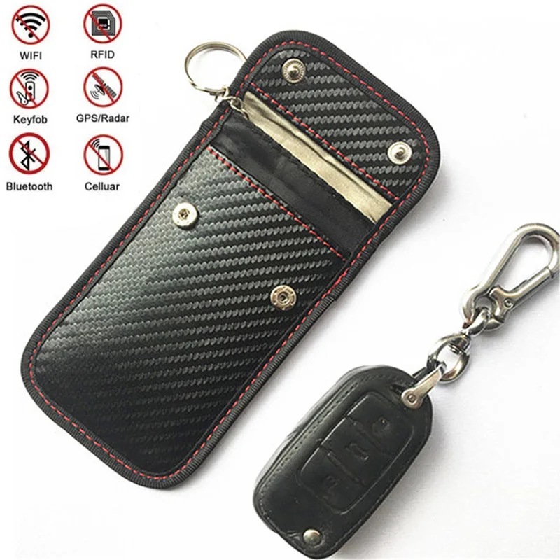 Faraday Car Remote Key Bag RFID Signal Blocker Card Bags FOB Shielding Protector Keys Wallet Case for Privacy Protection BAG1058
Faraday Car Remote Key Bag RFID Signal Blocker Card Bags FOB Shielding Protector Keys Wallet Case for Privacy Protection BAG1058