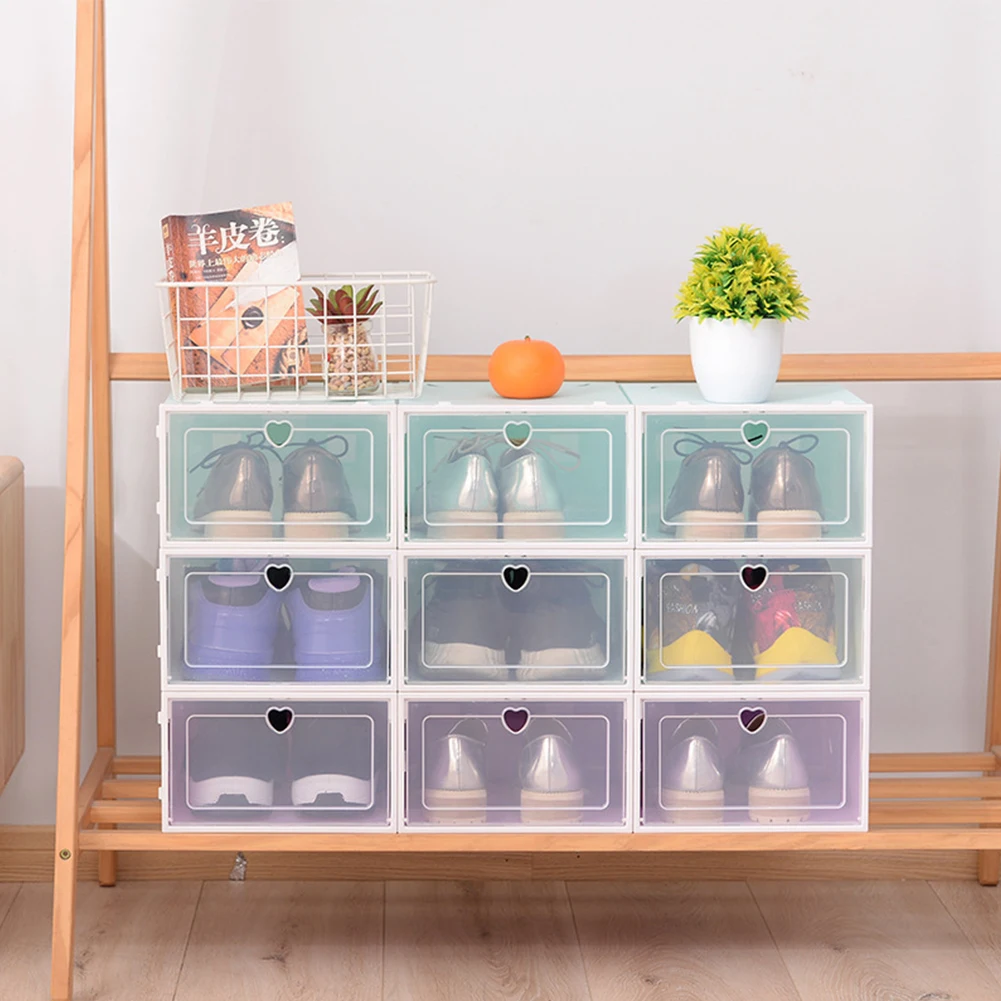 1PC Transparent Strong Plastic Shoe Box Stackable Container Home Office can be superimposed Shoes Storage Boxes Cover Drawer 
1PC Transparent Strong Plastic Shoe Box Stackable Container Home Office can be superimposed Shoes Storage Boxes Cover Drawer