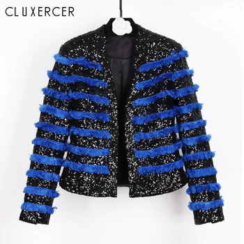 High Quality Fashion Runway Sequined Design Autumn Jacket Women Casual Slim V Neck Tassel Jacket Female Short Cardigan Jacket
High Quality Fashion Runway Sequined Design Autumn Jacket Women Casual Slim V Neck Tassel Jacket Female Short Cardigan Jacket