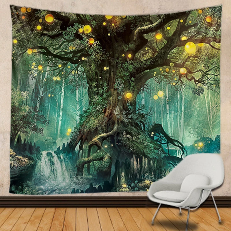 

Wishing tree tapestry Mandala Tapestry Hippie Macrame Tapestry Wall Hanging Boho Decor Witchcraft Tapestry