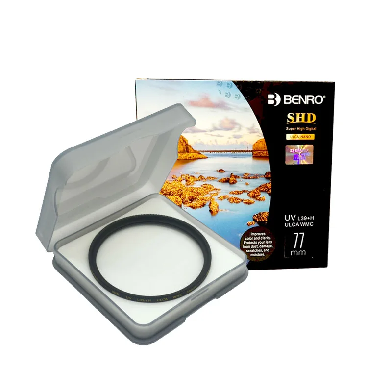 

Benro SHD UV L39+H ULCA WMC Coating High Resolution UV Filter for 37/39/40.5/43/46/49/52/55/58/62/67/72/77/82/95/105mm Lens