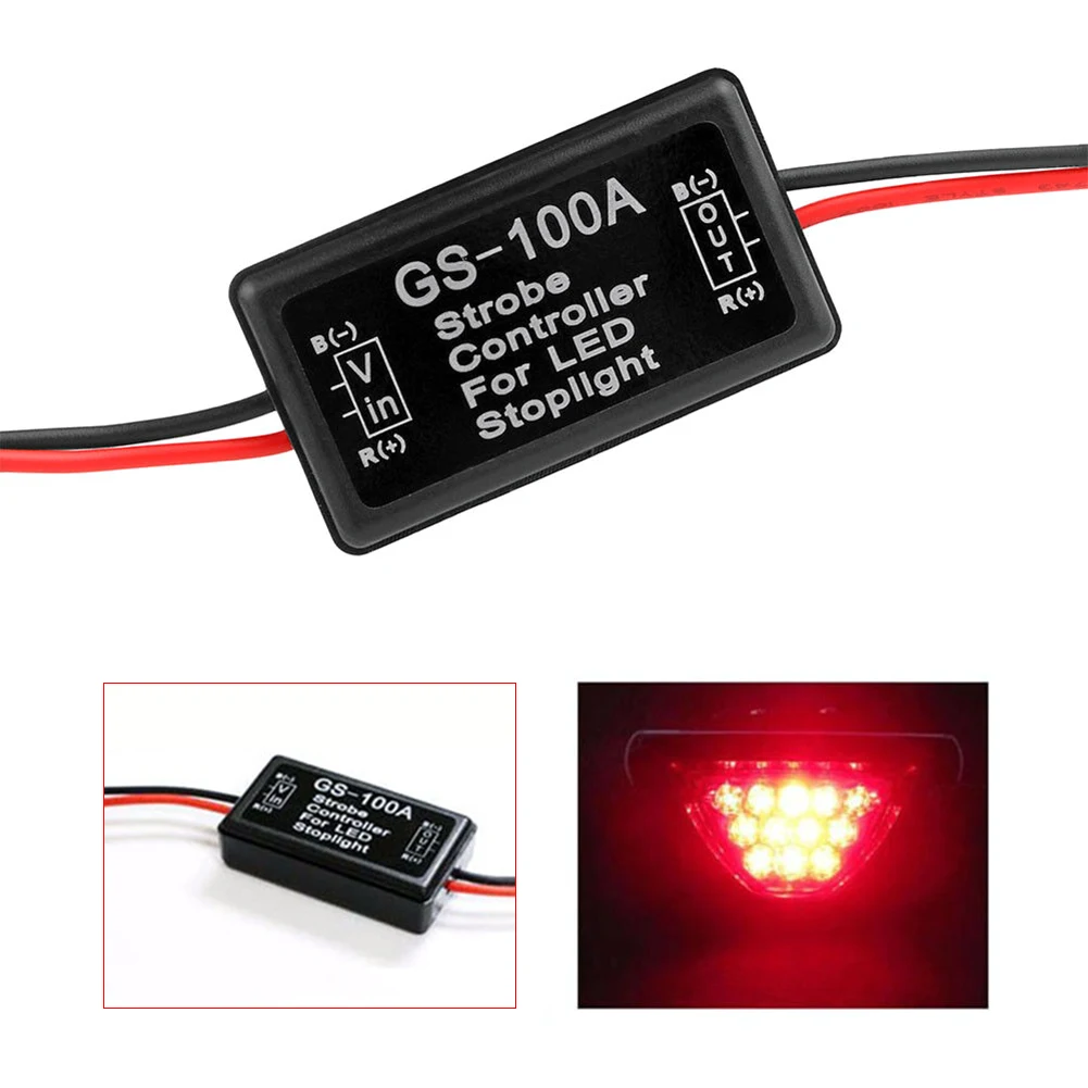 12V Universal Car Break Stop Light Strobe Controller Auto Motorcycle Back Lamp Kit LED Warning Signal Light
12V Universal Car Break Stop Light Strobe Controller Auto Motorcycle Back Lamp Kit LED Warning Signal Light