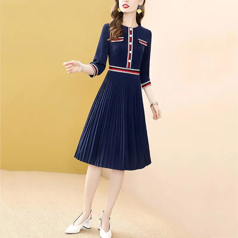4xl Women Three Quarter Dress New Striped Pleated Autumn Winter Dress Female Casual Large Size Office Dresses Lu1322
4xl Women Three Quarter Dress New Striped Pleated Autumn Winter Dress Female Casual Large Size Office Dresses Lu1322