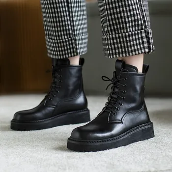 MLJUESE 2021 women ankle boots soft Cow leather winter short plush lace up round toe high heels equestrian boots party dress
MLJUESE 2021 women ankle boots soft Cow leather winter short plush lace up round toe high heels equestrian boots party dress