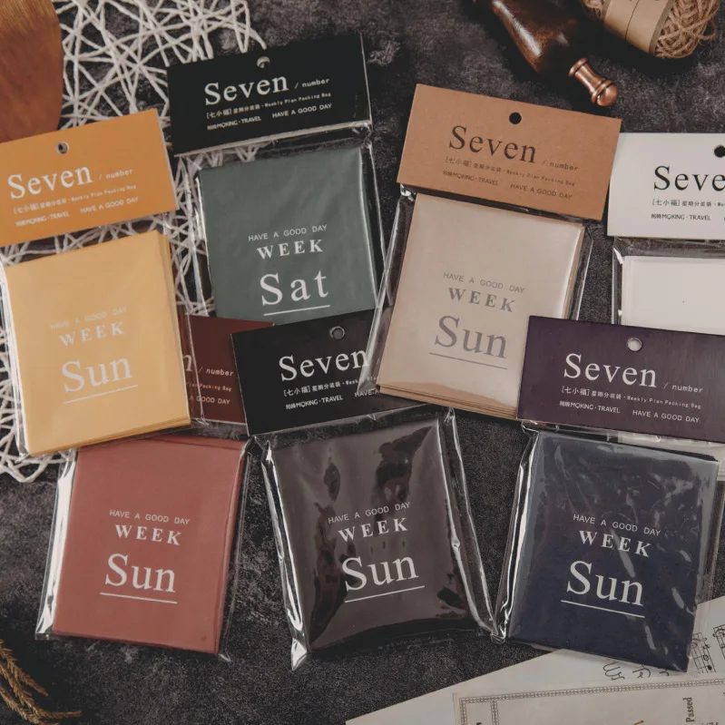 Vintage Fashion Pure Color Paper Pack My Seven Days Week Theme Decoration Stationery 80mm*95mm
Vintage Fashion Pure Color Paper Pack My Seven Days Week Theme Decoration Stationery 80mm*95mm