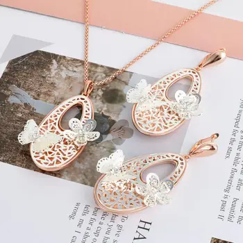 Viennois Dubai Jewelry Set For Women Rose Gold Plated Butterfly Necklace and Dangle Earrings Jewelry Set
Viennois Dubai Jewelry Set For Women Rose Gold Plated Butterfly Necklace and Dangle Earrings Jewelry Set
