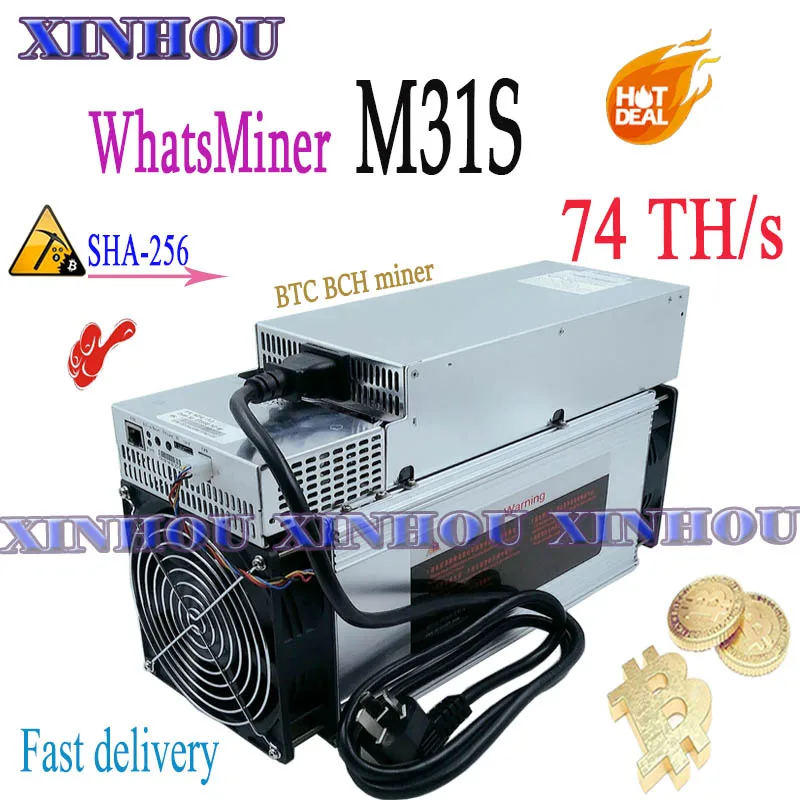 Б/у Майнер Asic WhatsMiner M31S 70T 72T 74T Bitcon BTC BCH Майнер с блоком питания лучше, чем M30S M21S M20S S19 T19 S17 T3 AvalonMiner
Б/у Майнер Asic WhatsMiner M31S 70T 72T 74T Bitcon BTC BCH Майнер с блоком питания лучше, чем M30S M21S M20S S19 T19 S17 T3 AvalonMiner