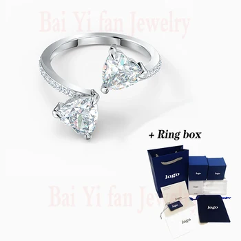 Fashion Jewelry SWA New ATTRAC SOUL HEART Rings Charming Two Carved Hearts Female Engagement Ring Romantic Gift
Fashion Jewelry SWA New ATTRAC SOUL HEART Rings Charming Two Carved Hearts Female Engagement Ring Romantic Gift