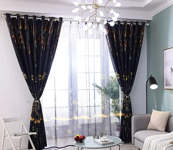 Modern Simple Starlight Deer Printing High Shading Curtains for Living Dining Room Bedroom.
Modern Simple Starlight Deer Printing High Shading Curtains for Living Dining Room Bedroom.