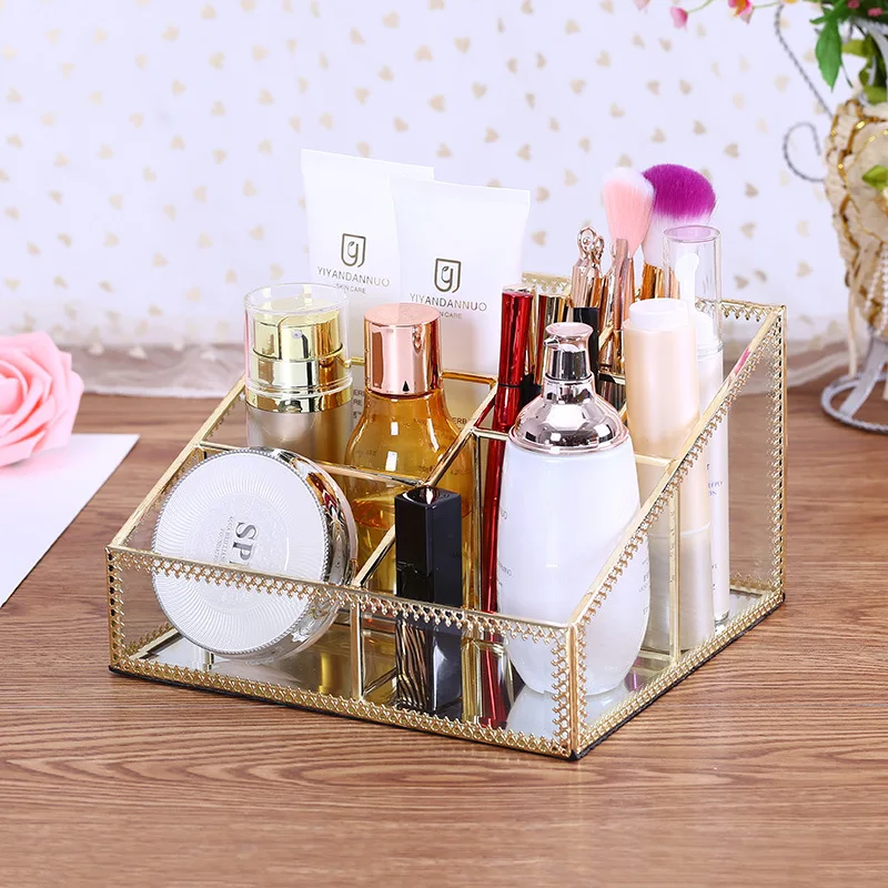 FACEINS Retro Jewelry Boxes Storage Glass Storage Box For Jewelry Display Golden Rim Jewelry Organizer Transparent 9 Grid Box
FACEINS Retro Jewelry Boxes Storage Glass Storage Box For Jewelry Display Golden Rim Jewelry Organizer Transparent 9 Grid Box