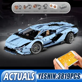 Yeshin RC Car The Veneno Lamborghinis Aventador Roadster Power Function Car MOC Building Blocks Bricks Kids Technic Toy 
Yeshin RC Car The Veneno Lamborghinis Aventador Roadster Power Function Car MOC Building Blocks Bricks Kids Technic Toy