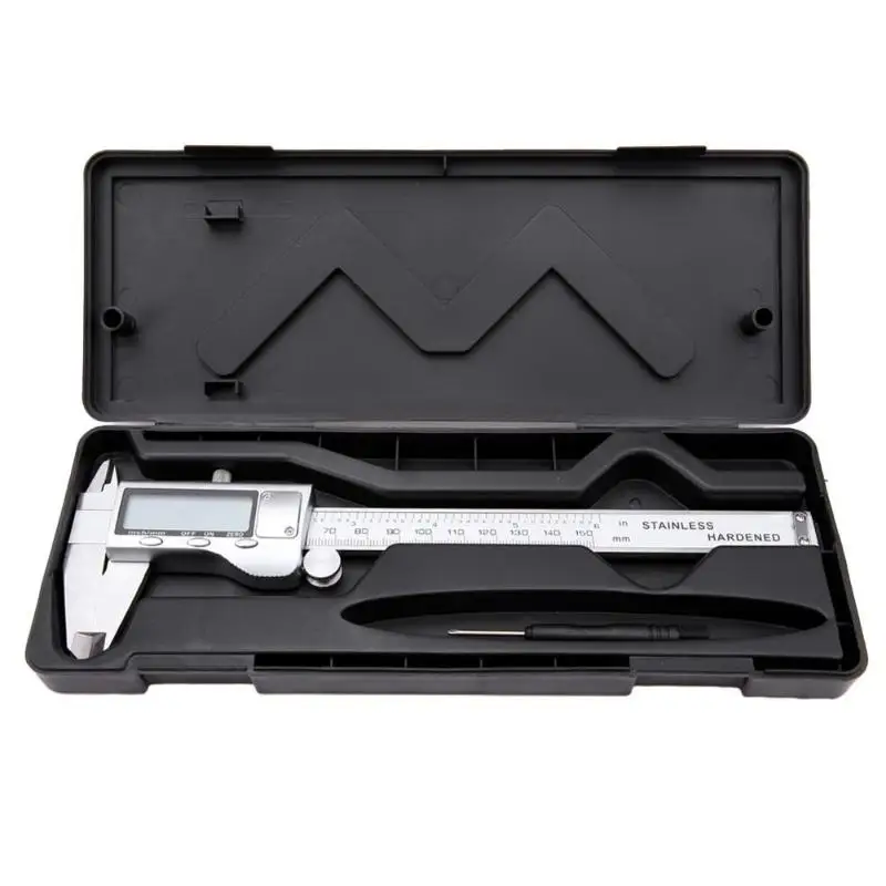 150mm Metal Electronic Digital Caliper 6 Inch Carbon Fiber Vernier Caliper Gauge Micrometer Measuring Tool Digital Ruler
150mm Metal Electronic Digital Caliper 6 Inch Carbon Fiber Vernier Caliper Gauge Micrometer Measuring Tool Digital Ruler