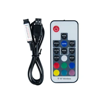 17 Keys LED Strip Controller Mini Dimmer RF Remote 5V 12v 24v USB interface Controller For 5050/2835 RGB led strip
17 Keys LED Strip Controller Mini Dimmer RF Remote 5V 12v 24v USB interface Controller For 5050/2835 RGB led strip