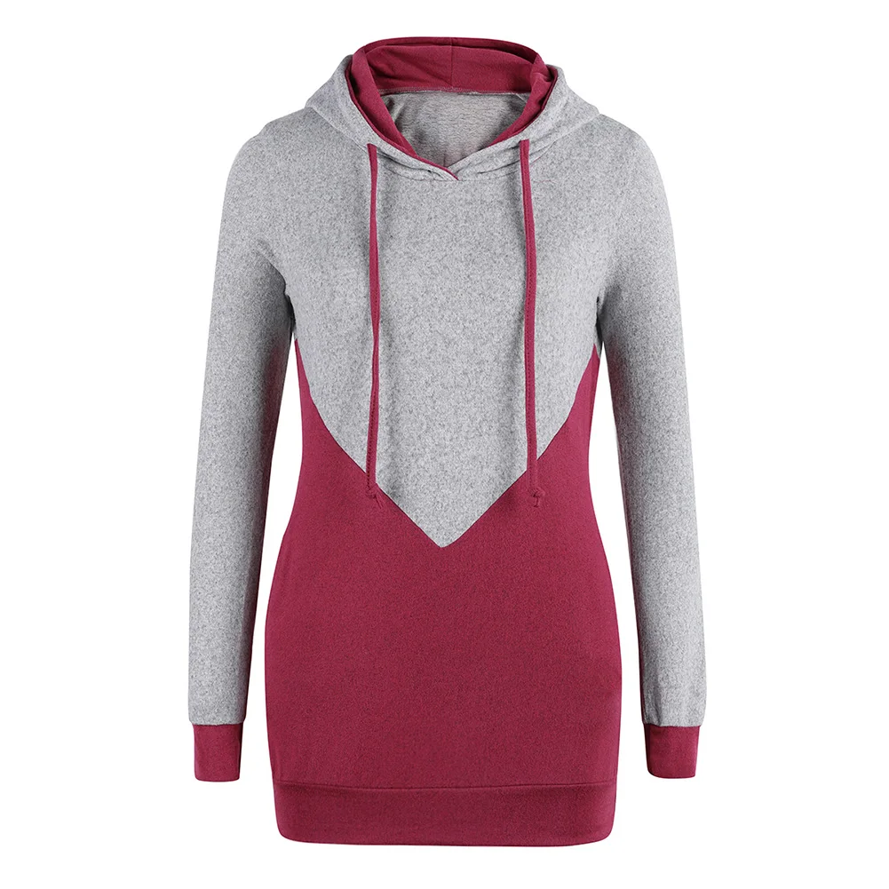 Fadzeco 2019 autumn and winter new women's drawstring hooded sweater women's color matching long-sleeved shirt casual T-shirt
Fadzeco 2019 autumn and winter new women's drawstring hooded sweater women's color matching long-sleeved shirt casual T-shirt