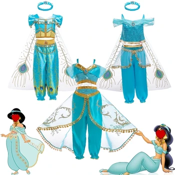 2020 Movie Girls Kid Summer Jasmine Princess Dance Dress Children Aladdin Party Performance Costume Top Skirt Pant Headband Set
2020 Movie Girls Kid Summer Jasmine Princess Dance Dress Children Aladdin Party Performance Costume Top Skirt Pant Headband Set