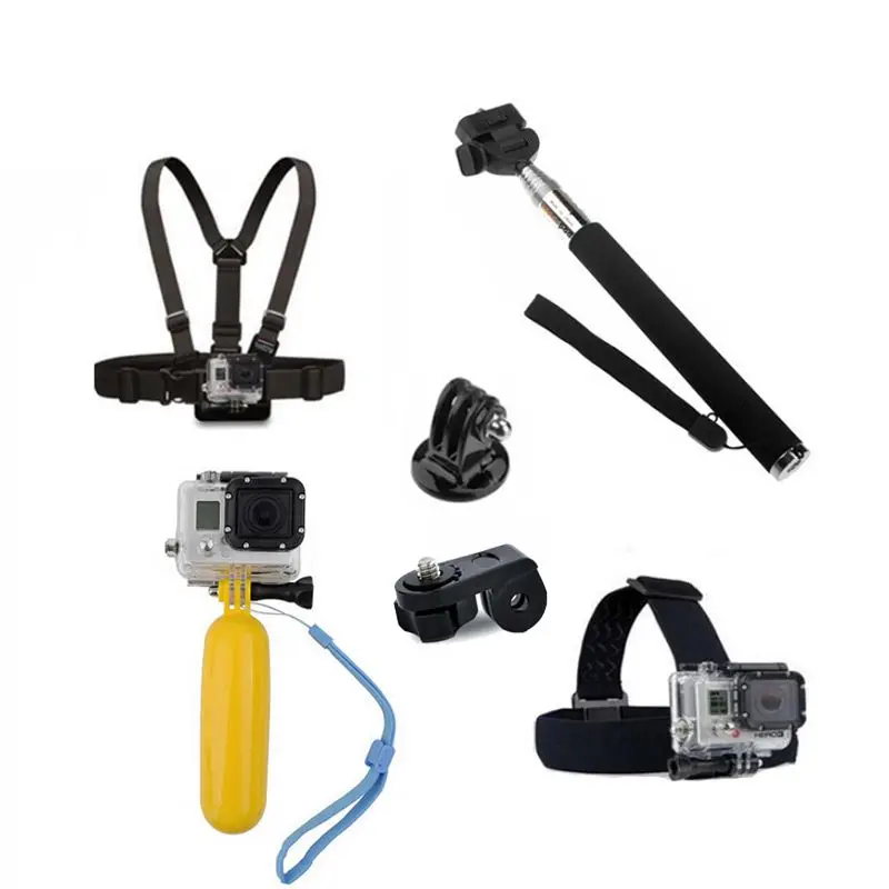 

For Gopro Accessories Monopod Tripod + Float Bobber Chest Belt For Go pro Hero 4 3 SJ4000 /SJ7000 Xiaomi yi Camera Accessories