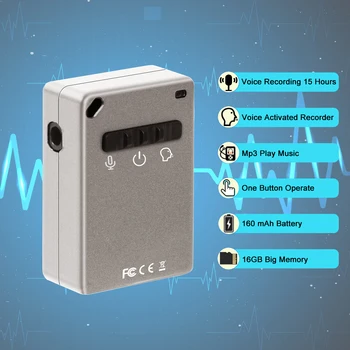 Digital Voice Recorder Activated Audio Sound Recorder Playback By 3.5mm USB Plug Earphone 12 Hours Recording 16GB Memory
Digital Voice Recorder Activated Audio Sound Recorder Playback By 3.5mm USB Plug Earphone 12 Hours Recording 16GB Memory
