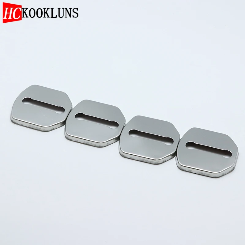4PCS Auto Case Stainless Protective Cover Steel Door Lock Buckle For Ford Kuga MK1 MK2 C520 2008 2009 2010 2011-2019 Car Styling |