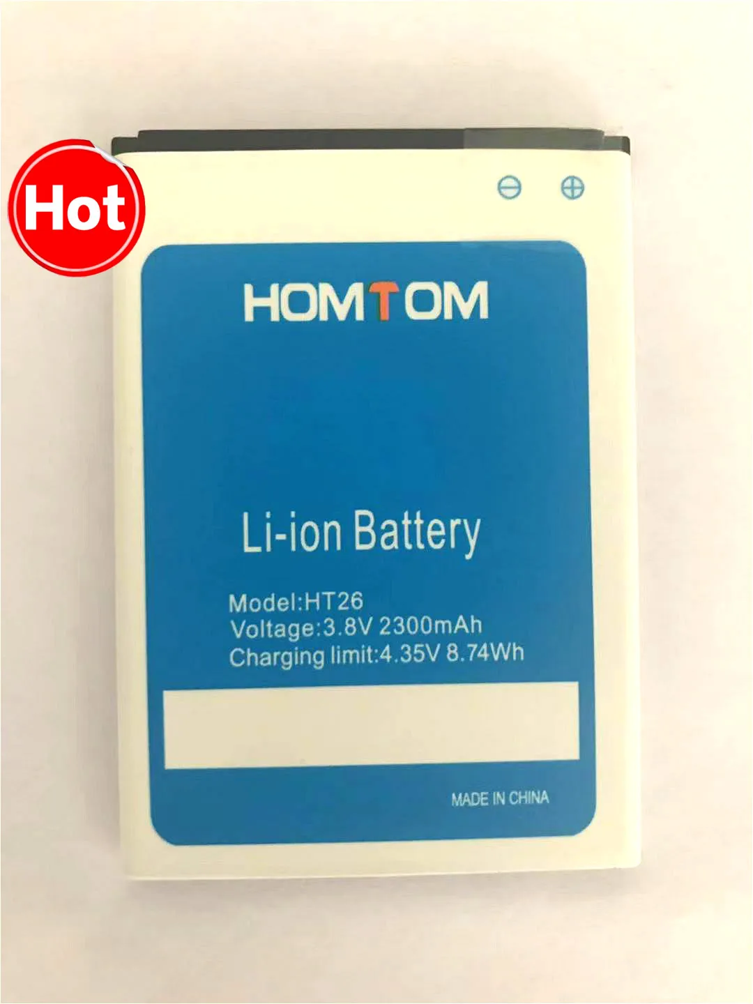 High quality original Homtom HT26 battery for replacement of mobile phone battery when Homtom HT26 backup battery 3.8V 2300 mA
High quality original Homtom HT26 battery for replacement of mobile phone battery when Homtom HT26 backup battery 3.8V 2300 mA