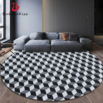 Bubble Kiss Modern 3D Round Capet Geometric Rugs For Bedroom Black And White Gray Grid Squares Carpets For Living Room Decor 
Bubble Kiss Modern 3D Round Capet Geometric Rugs For Bedroom Black And White Gray Grid Squares Carpets For Living Room Decor