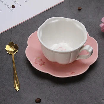 Cute Japanese Girl Cup Pink Simple Solid Ceramic Cup High Quality Spoon Juego De Tazas Japanese Coffee reusable Tea Cup E6 
Cute Japanese Girl Cup Pink Simple Solid Ceramic Cup High Quality Spoon Juego De Tazas Japanese Coffee reusable Tea Cup E6