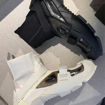 Breathable High Top Stretch Socks Shoes Female Versatile Sports Running Shoes Tide Luxury Brand Genuine Leather Women Shoes 2019
Breathable High Top Stretch Socks Shoes Female Versatile Sports Running Shoes Tide Luxury Brand Genuine Leather Women Shoes 2019