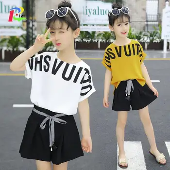 Summer Children Clothing Sets For Girls 2019 Fashion Letter Print Tshirts Tops Shorts Teenage Clothes 2Pcs Kids Suit 10 12 Years
Summer Children Clothing Sets For Girls 2019 Fashion Letter Print Tshirts Tops Shorts Teenage Clothes 2Pcs Kids Suit 10 12 Years