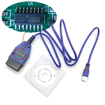 

USB Cable KKL CH340 Chip VAG-COM 409.1 OBD2 OBDII Diagnostic Scanner For VW Audi Seat Skoda