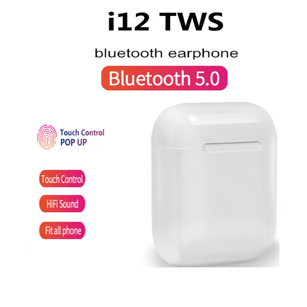 2020 new i12 TWS Wireless Headset Bluetooth 5.0 Touch Sport Earphones Stereo For Huawei iPhone Samsung Xiaomi
2020 new i12 TWS Wireless Headset Bluetooth 5.0 Touch Sport Earphones Stereo For Huawei iPhone Samsung Xiaomi