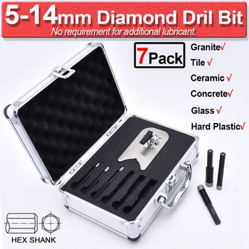 7Pack Dry Hole Saw Diamond Drill Bit For Tile Ceramic Porcelain Stone Marble Granite Glass 6-20mm Diamond Drill Bit Tools Q30
7Pack Dry Hole Saw Diamond Drill Bit For Tile Ceramic Porcelain Stone Marble Granite Glass 6-20mm Diamond Drill Bit Tools Q30