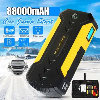 88000mAH Car Jump Starter Starting Device Battery Power Bank 600A Jump Starter 4 USB Emergency Booster Car Charger Jump Start
88000mAH Car Jump Starter Starting Device Battery Power Bank 600A Jump Starter 4 USB Emergency Booster Car Charger Jump Start