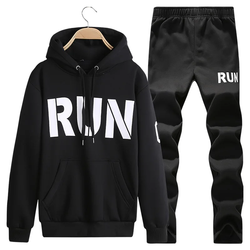 Letter Tracksuit Men Autumn Winter Hooded Sweatshirt Drawstring Outfit Sportswear 2020 Male Suit Pullover Two Piece Set Casual 
Letter Tracksuit Men Autumn Winter Hooded Sweatshirt Drawstring Outfit Sportswear 2020 Male Suit Pullover Two Piece Set Casual
