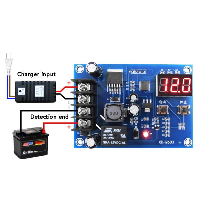XH-M603 Charging Control Module Digital LED Display Storage Lithium Battery Charger Control Switch Protection Board 12-24V
XH-M603 Charging Control Module Digital LED Display Storage Lithium Battery Charger Control Switch Protection Board 12-24V