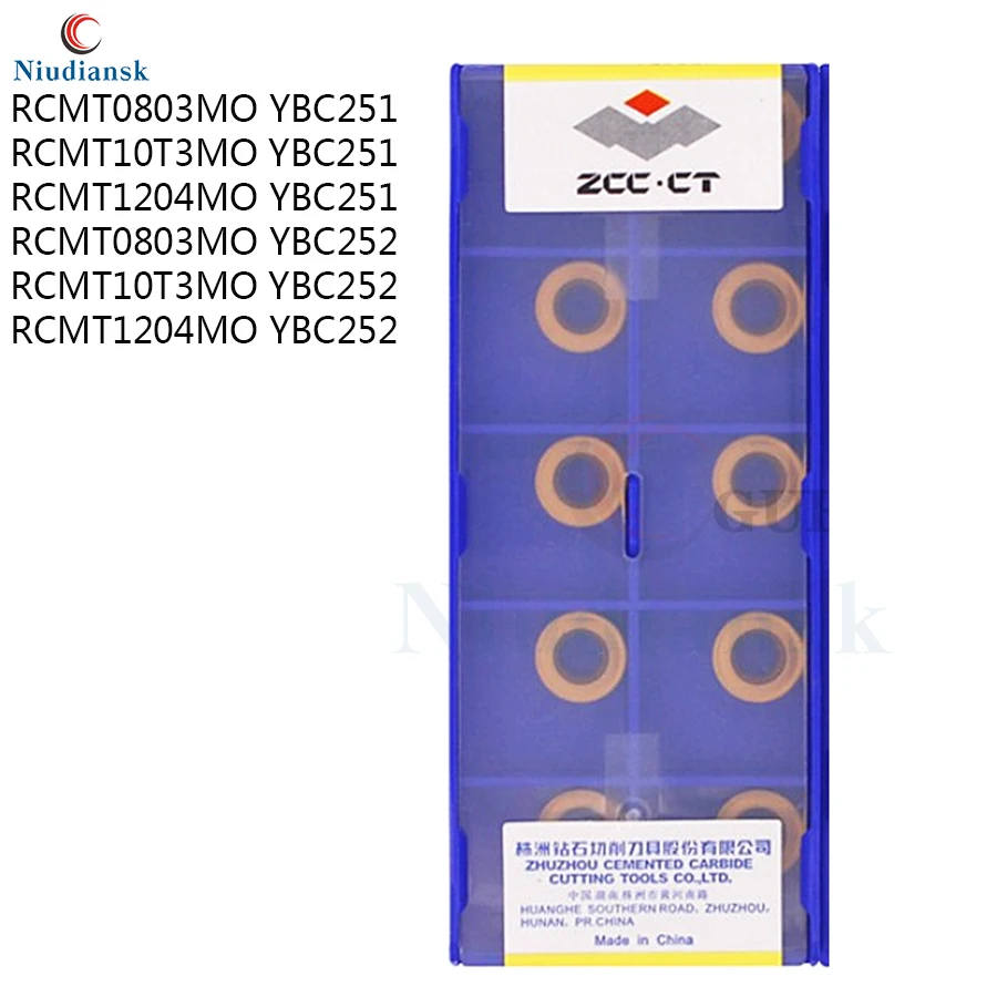 10 шт. ZCC.CT RCMT0803 RCMT0803MO RCMT10T3MO ybc251фрезерная карбидная вставка токарный инструмент