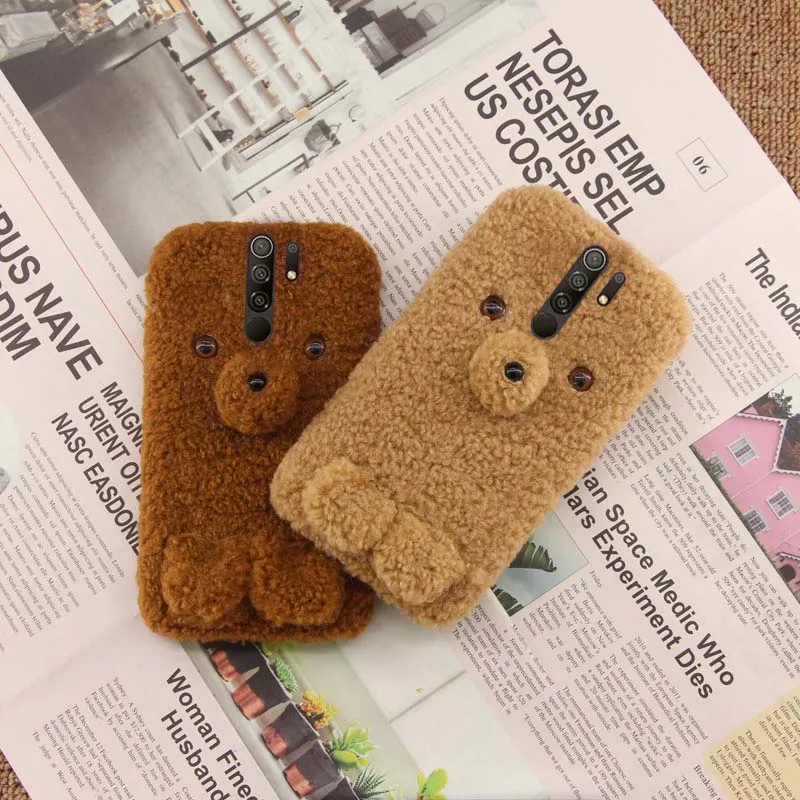 XiaoMi RedMi 9 Case fashion lovely Plush doll Bear winter Keep warm shockproof Silicone Back Cover For RedMi 9 Phone Case Cover 
XiaoMi RedMi 9 Case fashion lovely Plush doll Bear winter Keep warm shockproof Silicone Back Cover For RedMi 9 Phone Case Cover