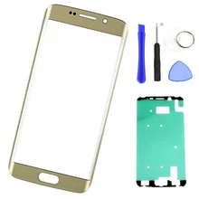 Verre de remplacement pour samsung S6 Edge Plus G928F G928 S6 Edge + écran tactile LCD panneau avant en verre + outils=