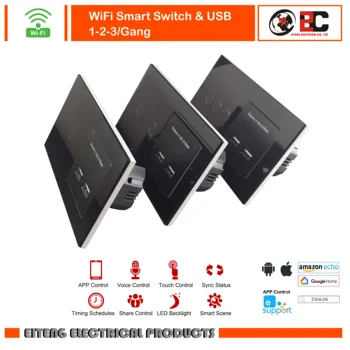 Wifi Smart Switch USB 1Gang 2Gang 3Gang 1Way Wireless Remote Light Relay App Control Work with Alexa Google HomeTouch
Wifi Smart Switch USB 1Gang 2Gang 3Gang 1Way Wireless Remote Light Relay App Control Work with Alexa Google HomeTouch