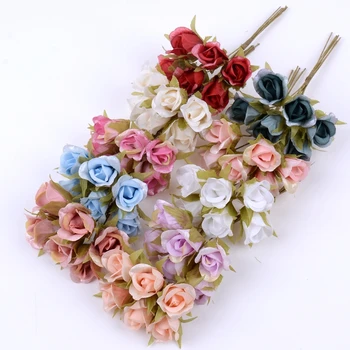 6pcs/lot Roses Artificial Flower Bouquet Fake Flowers DIY Wedding Bride Decoration DIY Wreath Box Gift Home Party Decor Craft
6pcs/lot Roses Artificial Flower Bouquet Fake Flowers DIY Wedding Bride Decoration DIY Wreath Box Gift Home Party Decor Craft