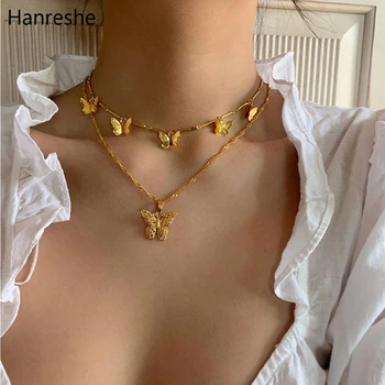 2 Pcs / Set Gold Silver Color Butterfly Necklace Lady Sexy Clavicle Chain Double Layer Pendant Necklace The Best Gift For Women
2 Pcs / Set Gold Silver Color Butterfly Necklace Lady Sexy Clavicle Chain Double Layer Pendant Necklace The Best Gift For Women