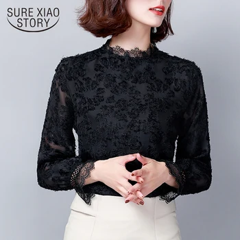 Lace Women's Blouse Shirt 2020 Spring New Arrival BlackLong Sleeve Solid Plus Size Women's Clothes Blusas Verano Mujer 6275 50
Lace Women's Blouse Shirt 2020 Spring New Arrival BlackLong Sleeve Solid Plus Size Women's Clothes Blusas Verano Mujer 6275 50